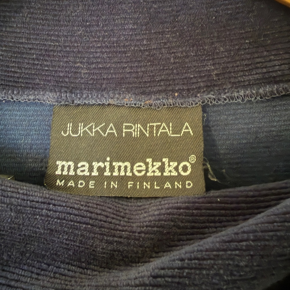 Marimekko Navy Ribbed Chenile Jukka Rintala Top